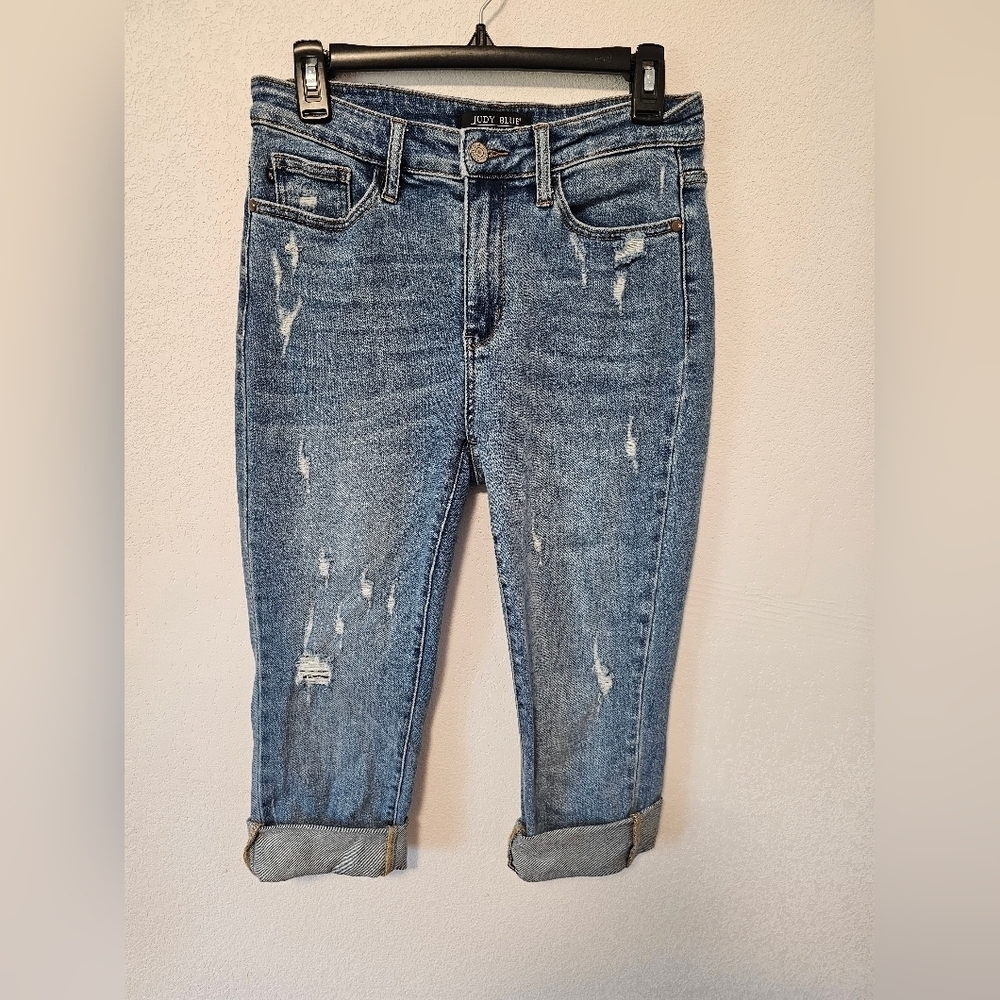Judy Blue Relaxed Fit Cropped Jean Women's Size 27 or 5 - Picture 2 of 8